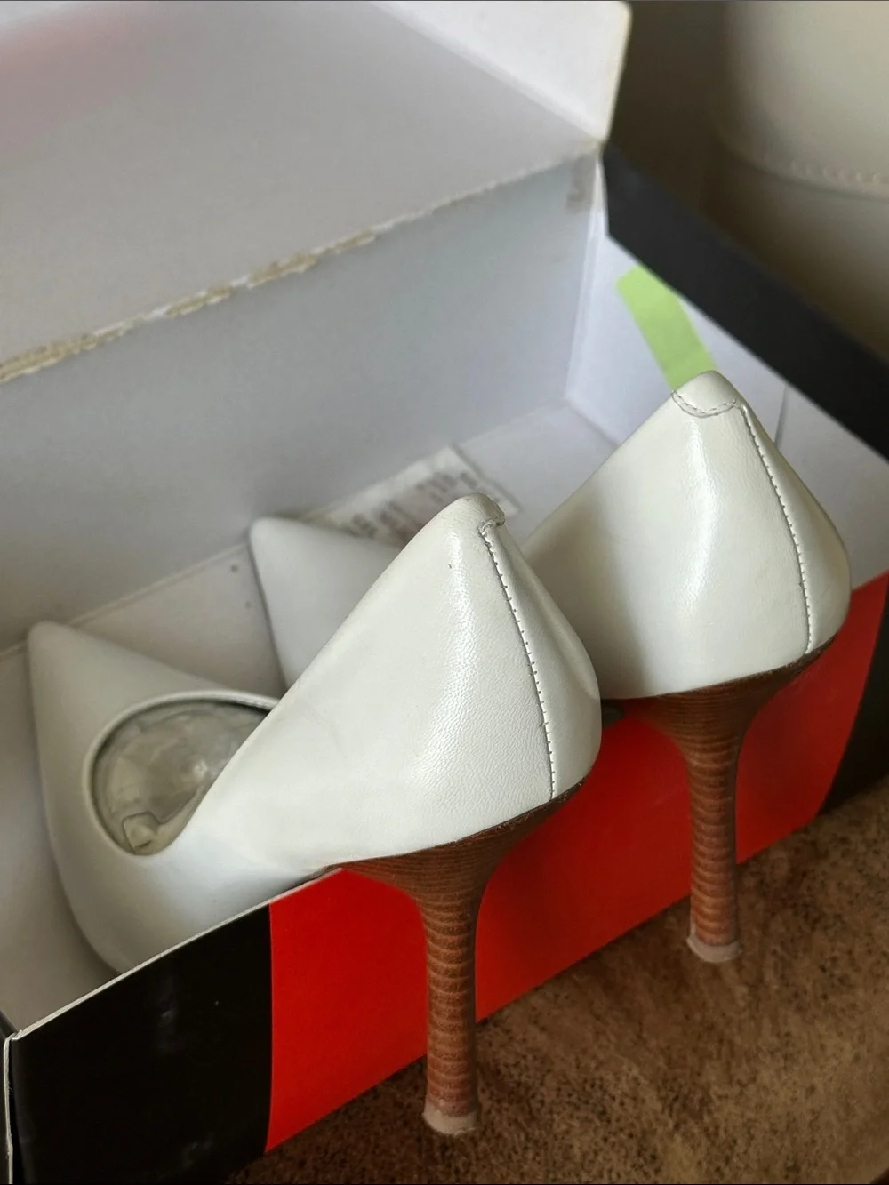 G by Guess White Pointed-Toe Pumps - Sleek Leather Finish - Picture 7 of 10